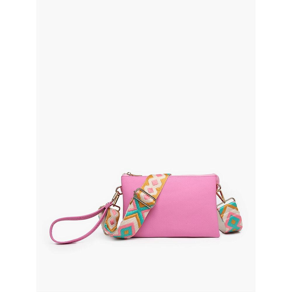 NEW JEN & CO. women's izzy crossbody bag in bubble gum